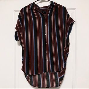 Madewell Central Drapey Shirt in Menford Stripe